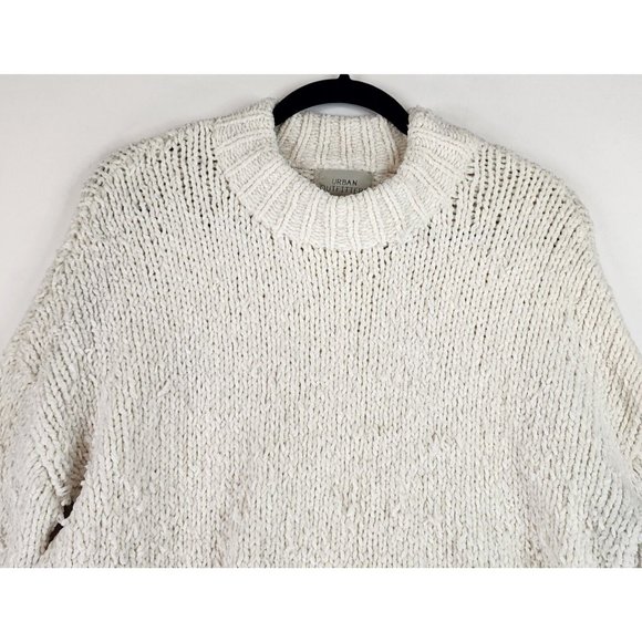 Urban Outfitters Sweater Womens Small Ivory Preppy Chunky Knit Crop Pull Over - Picture 3 of 11